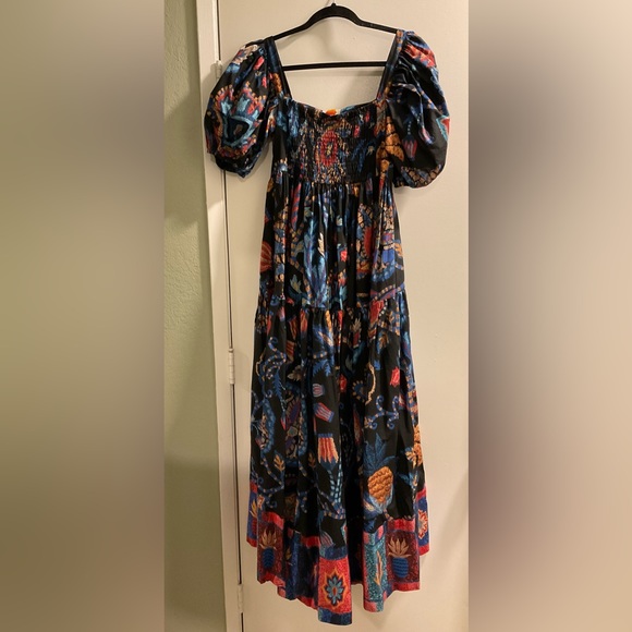 NWT FARM Rio Sunset Tapestry Black Maxi Dress small - Picture 9 of 12